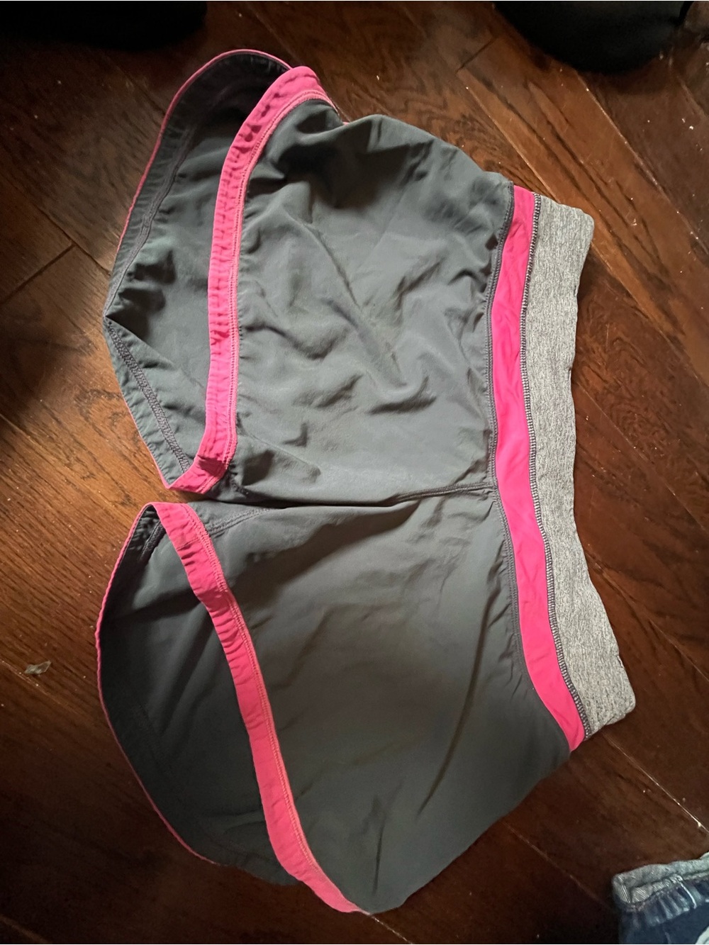 lululemon athletica Gray Athletic Shorts with Pink Trim